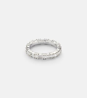 18kt white gold ring with diamonds | Suzanne Kalan