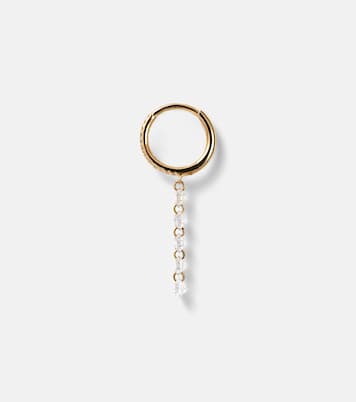 Piercing 18kt gold single earring with diamonds | Persée