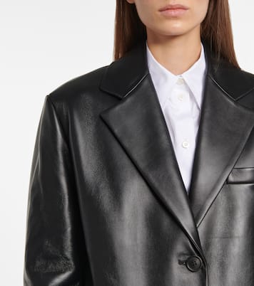 Abrigo de piel de botonadura simple | Prada