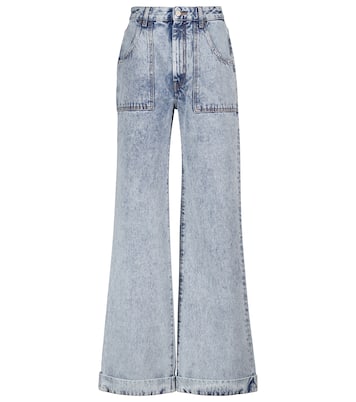 High-Rise Wide-Leg Jeans | Alessandra Rich