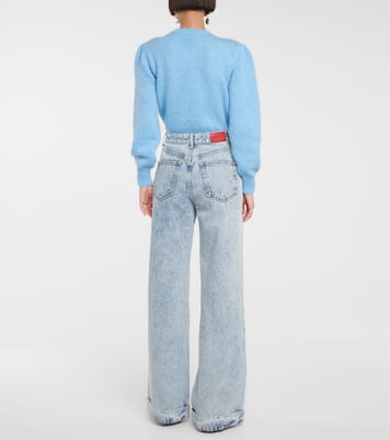 High-Rise Wide-Leg Jeans | Alessandra Rich