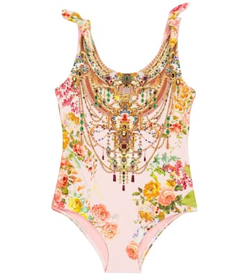 Floral printed tie-detail swimsuit | Camilla Kids