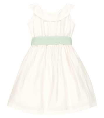 Linen-blend sleeveless dress | Il Gufo