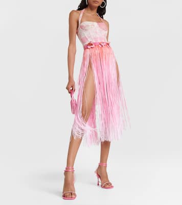 Midirock mit Leder | Roberta Einer