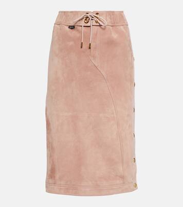 Plonge leather midi skirt | Tom Ford