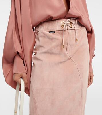 Plonge leather midi skirt | Tom Ford