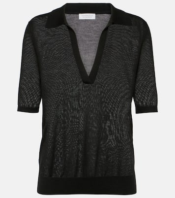Frank cashmere and silk polo sweater | Gabriela Hearst