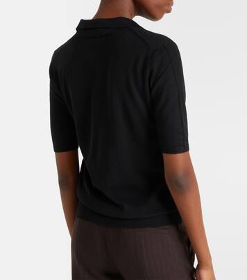 Frank cashmere and silk polo sweater | Gabriela Hearst