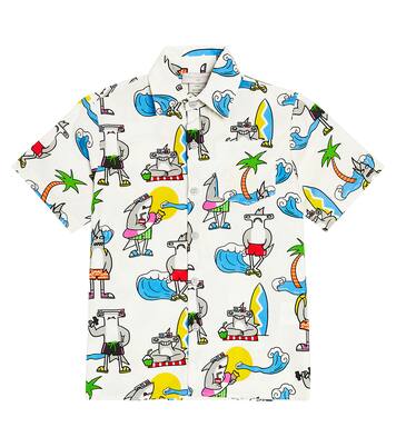 Printed cotton poplin T-shirt | Stella McCartney Kids