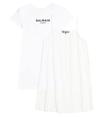 Vestido de algodón con lunares | Balmain Kids