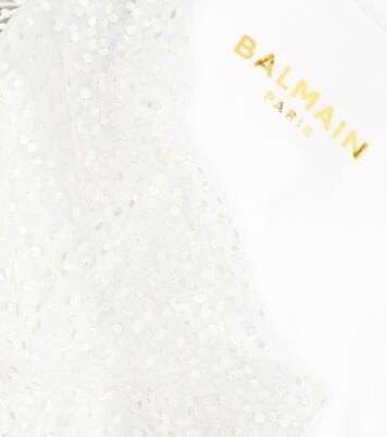 Vestido de algodón con lunares | Balmain Kids