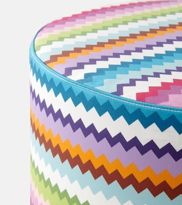 Riverbero Zigzag cotton canvas pouf | Missoni