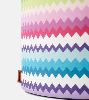 Riverbero Zigzag cotton canvas pouf | Missoni