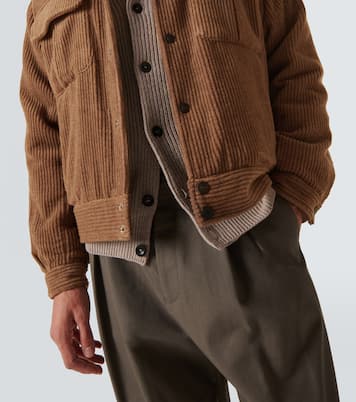 Wool and cashmere velvet blouson | Giorgio Armani