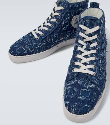 Louis denim high-top sneakers | Christian Louboutin