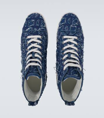 Louis denim high-top sneakers | Christian Louboutin