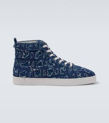Louis denim high-top sneakers | Christian Louboutin