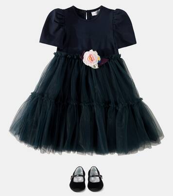 Robe en tulle à ornements | Monnalisa