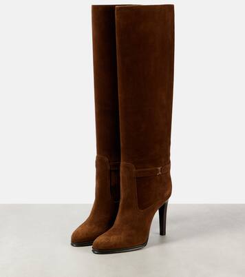 Diane 100 suede knee-high boots  | Saint Laurent