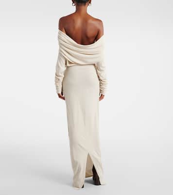 Off-shoulder jersey maxi dress | Entire Studios