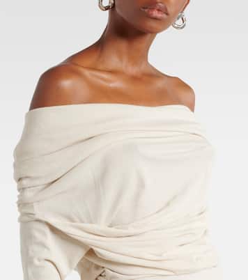 Off-shoulder jersey maxi dress | Entire Studios