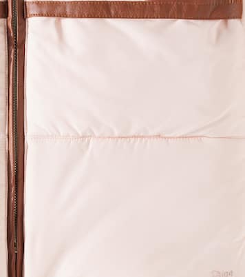 Faux leather-trimmed puffer coat | Chloé Kids