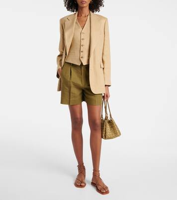 Tracy pleated linen shorts | Ralph Lauren Collection