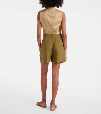 Tracy pleated linen shorts | Ralph Lauren Collection