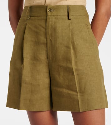 Tracy pleated linen shorts | Ralph Lauren Collection