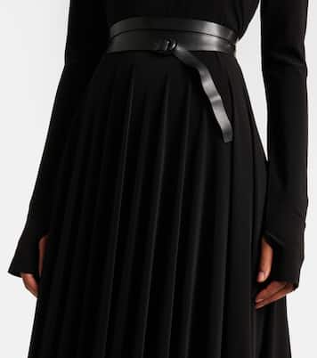 Vestido midi de cuello alto con cinturón | Norma Kamali