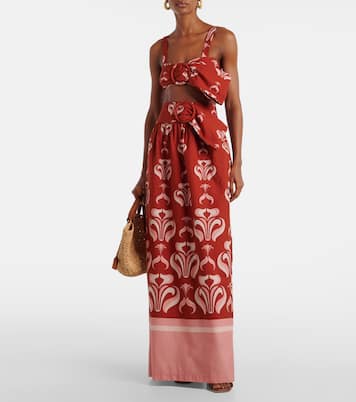 Bedrucktes Cropped-Top aus Baumwolle | Adriana Degreas