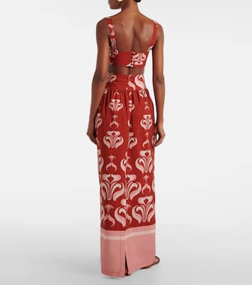 Bedrucktes Cropped-Top aus Baumwolle | Adriana Degreas