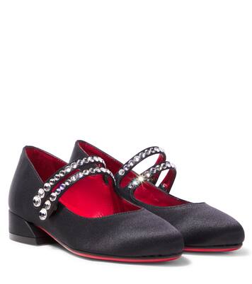 Jane Fille satin crêpe Mary Jane flats | Christian Louboutin Kids