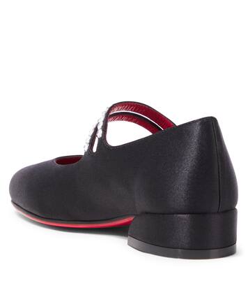 Jane Fille satin crêpe Mary Jane flats | Christian Louboutin Kids