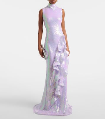 Radiella Wave ruffled sequined gown | Maticevski