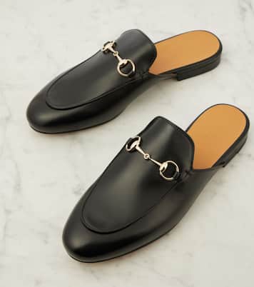 Slippers Princetown Horsebit GG aus Leder | Gucci