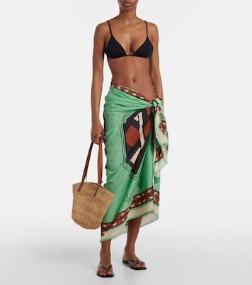 Bedruckter Pareo aus Baumwolle | Johanna Ortiz