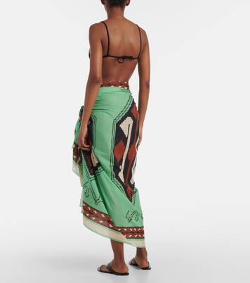 Bedruckter Pareo aus Baumwolle | Johanna Ortiz