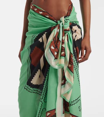 Bedruckter Pareo aus Baumwolle | Johanna Ortiz