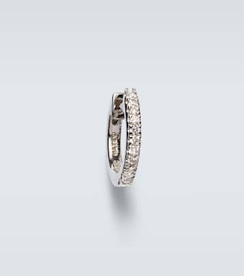 Einzelner Ohrring aus 14kt Weißgold mit Diamanten | Mateo