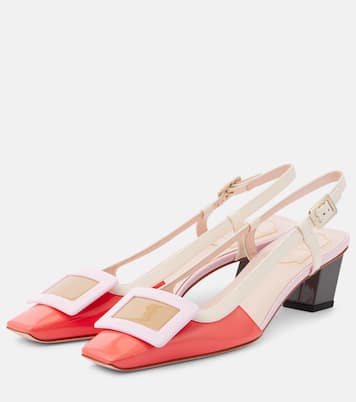BV patent leather slingback pumps | Roger Vivier