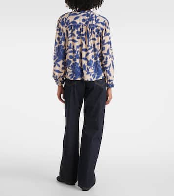 Bedruckte Bluse Elda aus Crêpe | Velvet