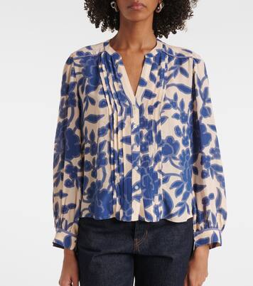 Bedruckte Bluse Elda aus Crêpe | Velvet