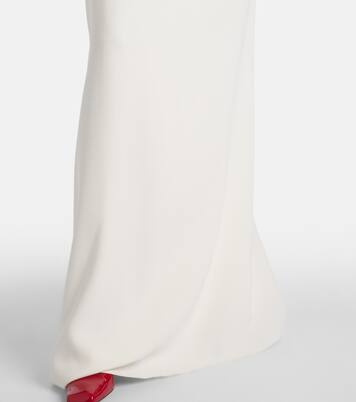 Lace-trimmed silk-blend georgette kaftan | Oscar de la Renta