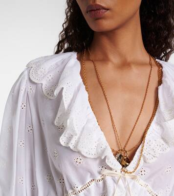 Blouse brodée en coton | Chloé