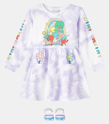 Tie-dye cotton jersey dress | Stella McCartney Kids