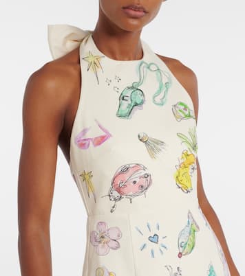 Bedrucktes Minikleid Court aus Baumwolle | Alémais