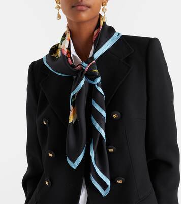 Floral silk twill scarf | Dolce&Gabbana