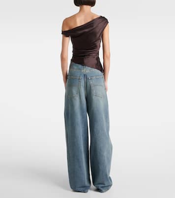 One-Shoulder-Top Phare aus Satin | Staud