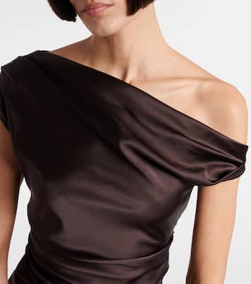One-Shoulder-Top Phare aus Satin | Staud